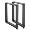 VEVOR Table Legs, 29.5" H x 23.6" W Square Steel Furniture Legs, Modular Design, Easy Assembly, 2204 lbs Max Load Heavy Duty, for Home Office Desk, Workbenches, Dinner Bar Tables, Set of 2, Black