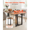 VEVOR Table Legs, 29.1" H x 17.7" W Square T Shape Steel Furniture Legs, Modular Design, Easy Assembly, 2204 lbs Max Load Heavy Duty, for Home Office Desk, Dinner Table, Workbenches, Set of 2, Black