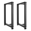 VEVOR Table Legs, 29.1" H x 17.7" W Square T Shape Steel Furniture Legs, Modular Design, Easy Assembly, 2204 lbs Max Load Heavy Duty, for Home Office Desk, Dinner Table, Workbenches, Set of 2, Black