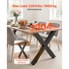 VEVOR Table Legs, 29.5" H x 29.9" W Steel Furniture Legs, Modular Design, Easy Assembly, 2204 lbs Max Load Heavy Duty, for Home Office Desk, Coffee Dinner Bar Tables, Workbench,2 PCS, X Frame, Black