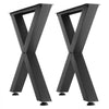 VEVOR Table Legs, 29.5" H x 31.1" W Steel Furniture Legs, Modular Design, Easy Assembly, 2204 lbs Max Load Heavy Duty, for Home Office Desk, Coffee Dinner Bar Tables, Workbench,2 PCS, X Frame, Black