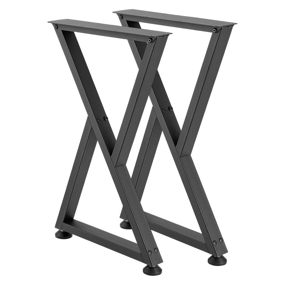 VEVOR Table Legs, 29.1" H x 18.6" W Steel Furniture Legs, Modular Design, Easy Assembly, 2204 lbs Max Load Heavy Duty, Z Shape for Home Office Desk DIY, Coffee Dinner Tables, Workbench,2 PCS, Black