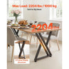 VEVOR Table Legs, 29.1" H x 24" W Steel Furniture Legs, 2204 lbs Max Load Heavy Duty, Easy Installation, Sturdy & Stable for Home Office Desk DIY, Coffee Dinner Bar Tables, Workbench,Set of 2, Black