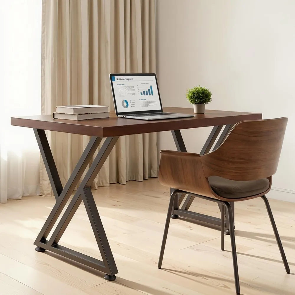 VEVOR Table Legs, 29.1" H x 24" W Steel Furniture Legs, 2204 lbs Max Load Heavy Duty, Easy Installation, Sturdy & Stable for Home Office Desk DIY, Coffee Dinner Bar Tables, Workbench,Set of 2, Black
