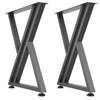 VEVOR Table Legs, 29.1" H x 24" W Steel Furniture Legs, 2204 lbs Max Load Heavy Duty, Easy Installation, Sturdy & Stable for Home Office Desk DIY, Coffee Dinner Bar Tables, Workbench,Set of 2, Black