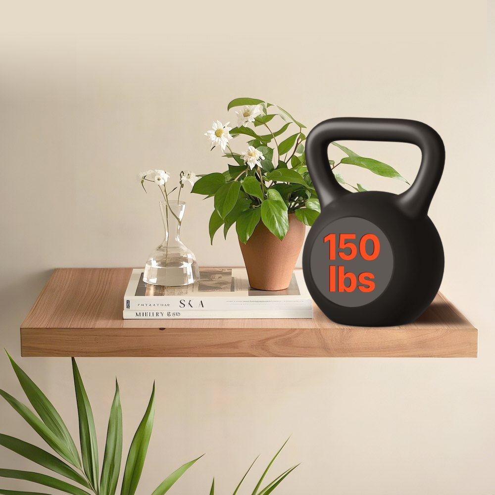 VEVOR Floating Shelf Brackets 2 Pcs, 150 lbs/68 kg Weight Capacity, 16x6.2x1.5 inch / 406.4x157.4x38.1 mm, Heavy Duty Hidden Shelf Brackets Support, Wall Mounting Invisible Floating Shelves Bracket