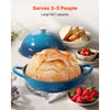 VEVOR Enameled Cast Iron Dutch Oven, 5 Quart Pot for Sourdough Bread Baking, Heavy-Duty Cookware Pan with Lid and Dual Handles, Oven Induction Compatible up to 500℉, for Cooking Roasting