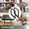 VEVOR Set of 2 Steel Table Legs, 28''Height 35''Wide Dining Table Legs, Heavy Duty 3.1" Width Box Section Square Table Legs, 28x35x3.1 Inch Black Color Industrial Country Style Metal Dining Legs
