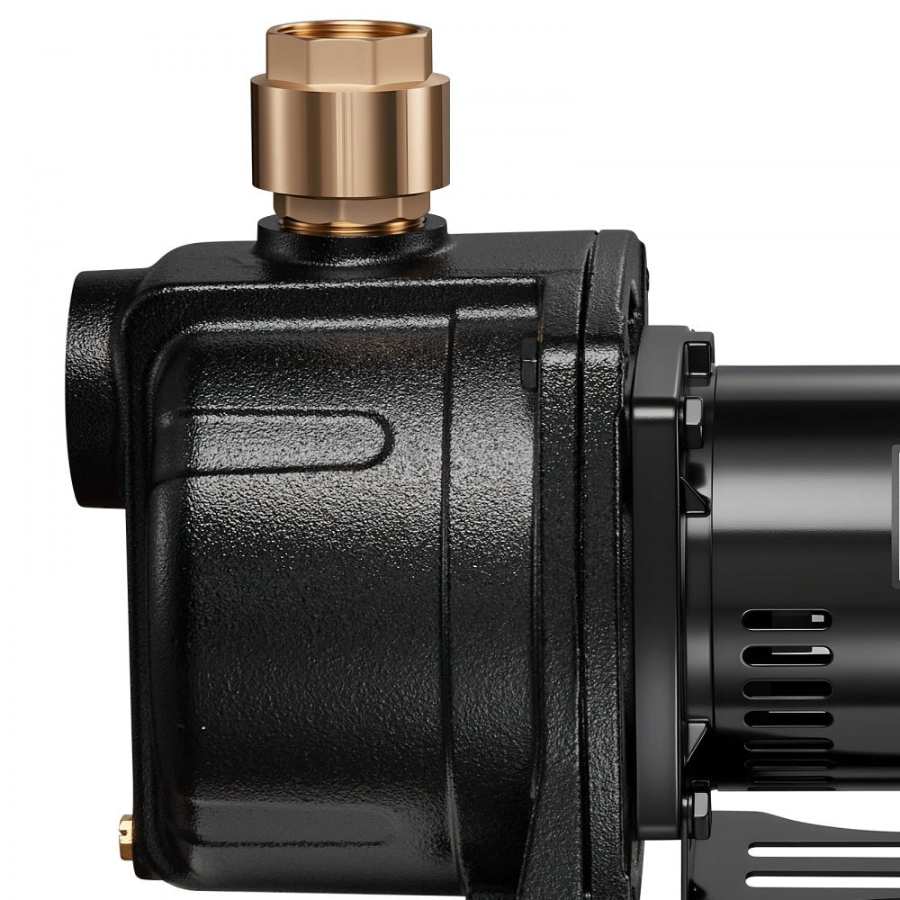 VEVOR 1.5 HP Shallow Well Jet Pump, AC 115/230 Volt, 4250 GPH Dual Voltage Cast Iron Well Jet Pump, with 108 ft Max Head Lift, Easy Voltage Switching, for Garden Irrigation, Lawn Sprinkler System
