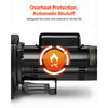VEVOR 2 HP Shallow Well Jet Pump, 230 Volt, 5200 GPH Cast Iron Well Jet Pump, with 112 ft Max Head Lift, Check Valve, Thermal Protection, Automatic On/Off, for Garden Irrigation Lawn Sprinkler System
