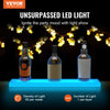 VEVOR LED Lighted Liquor Bottle Display Bar Shelf RF & App Control 24" 1-Step White