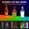 VEVOR LED Lighted Liquor Bottle Display Bar Shelf RF & App Control 24" 1-Step White