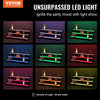 VEVOR LED Lighted Liquor Bottle Display, 3 Tiers 30 Inch Commercial Illuminated Home Bar Shelf, 3 Steps Whiskey Rack Stand, Acrylic Drink Shelves with RF Remote & App Control, and Multicolor lighting