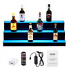 VEVOR LED Lighted Liquor Bottle Display, 3 Tiers 30 Inch Commercial Illuminated Home Bar Shelf, 3 Steps Whiskey Rack Stand, Acrylic Drink Shelves with RF Remote & App Control, and Multicolor lighting