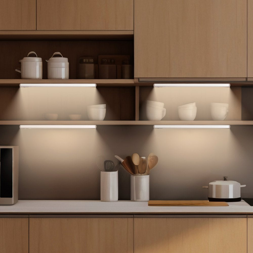 VEVOR Under Cabinet Lighting, 2 PCS, 40 LED Motion Sensor Lights, Rechargeable Battery Operated Closet Lights, Wireless Under Counter Light for Cabinets, Bookshelf, Stair, Hallway