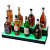 VEVOR LED Lighted Liquor Bottle Display, 2 Tiers 24 Inch Commercial Illuminated Home Bar Shelf, 2 Steps Whiskey Rack Stand, Acrylic Drink Shelves with RF Remote & App Control, and Multicolor lighting