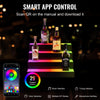 VEVOR LED Lighted Liquor Bottle Display, 3 Tiers 16 Inch Commercial Illuminated Home Bar Shelf, 3 Steps Whiskey Rack Stand, Acrylic Drink Shelves with RF Remote & App Control, and Multicolor lighting