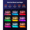 VEVOR LED Lighted Liquor Bottle Display, 3 Tiers 30 inches, Acrylic Illuminated Home Bar Shelf Display with RF Remote & App Control, DIY Setup with Type-C Cables, 9 Static Colors, for 21-30 Bottles