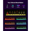 VEVOR LED Lighted Liquor Bottle Display, 1-Tier 48 Inches Whiskey Rack, Supports USB, Illuminated Home Bar Shelf with RF Remote & App Control, 7 Static Colors, Acrylic Lighted Shelf for 12 Bottles