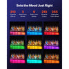 VEVOR LED Lighted Liquor Bottle Display, 3 Tiers 48 inches, Acrylic Illuminated Home Bar Shelf Display with RF Remote & App Control, DIY Setup with Type-C Cables, 9 Static Colors, for 36-48 Bottles