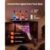VEVOR LED Lighted Liquor Bottle Display, 2 Tiers 24 inches, Supports USB, Acrylic Illuminated Home Bar Shelf Display with RF Remote & App Control, 9 Static Colors, Timing Mode, for 12-16 Bottles