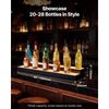 VEVOR LED Lighted Liquor Bottle Display, 2 Tiers 40 inches, Supports USB, Acrylic Illuminated Home Bar Shelf Display with RF Remote & App Control, 9 Static Colors, Timing Mode, for 20-28 Bottles
