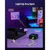 VEVOR LED Lighted Liquor Bottle Display, 3 Tiers 24 inches, Supports USB, Acrylic Illuminated Home Bar Shelf Display with RF Remote & App Control, 9 Static Colors, Timing Mode, for 18-24 Bottles
