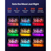 VEVOR LED Lighted Liquor Bottle Display, 3 Tiers 40 inches, Acrylic Illuminated Home Bar Shelf Display with RF Remote & App Control, DIY Setup with Type-C Cables, 9 Static Colors, for 30-39 Bottles