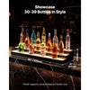 VEVOR LED Lighted Liquor Bottle Display, 3 Tiers 40 inches, Acrylic Illuminated Home Bar Shelf Display with RF Remote & App Control, DIY Setup with Type-C Cables, 9 Static Colors, for 30-39 Bottles