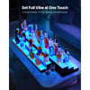 VEVOR LED Lighted Liquor Bottle Display, 3 Tiers 20 Inches Whiskey Rack, Supports USB, Illuminated Home Bar Shelf with RF Remote & App Control, 9 Static Colors, Acrylic Lighted Shelf for 15 Bottles