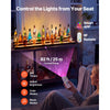 VEVOR LED Lighted Liquor Bottle Display, 3 Tiers 60 inches, Acrylic Illuminated Home Bar Shelf Display with RF Remote & App Control, DIY Setup with Type-C Cables, 9 Static Colors, for 45-60 Bottles