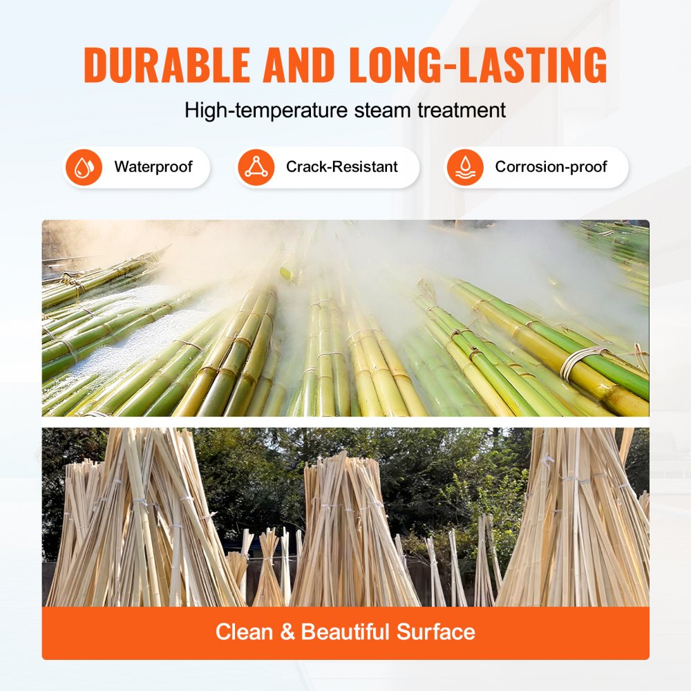 VEVOR Natural Bamboo Slat Screening, Eco-Friendly Privacy Bamboo Slat Fence, 3 ft H x 19.6 ft L Decorative Bamboo Screen Panel, for Garden, Backyard, Balcony, Patio, Pool Side