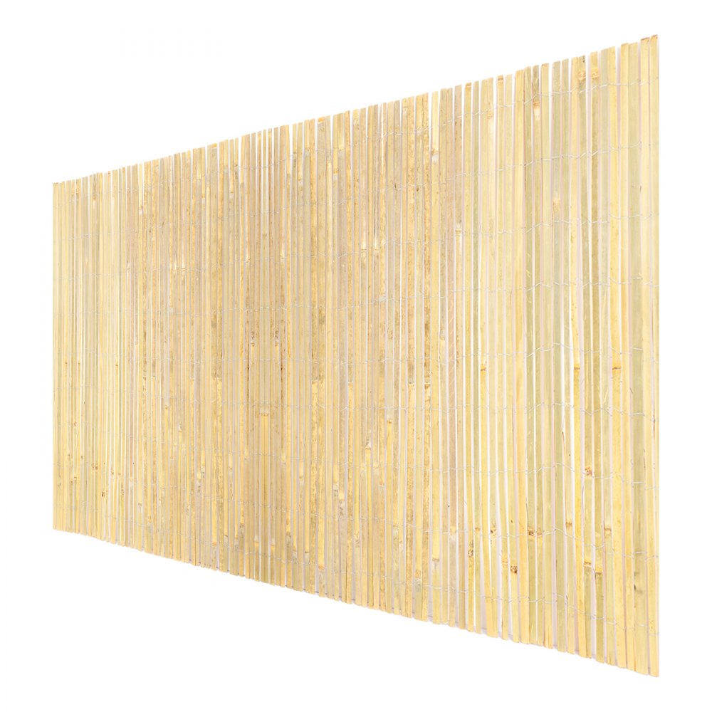 VEVOR Natural Bamboo Slat Screening, Eco-Friendly Privacy Bamboo Slat Fence, 3 ft H x 19.6 ft L Decorative Bamboo Screen Panel, for Garden, Backyard, Balcony, Patio, Pool Side