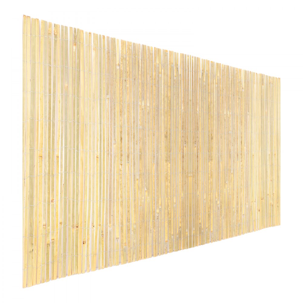 VEVOR Natural Bamboo Slat Screening, Eco-Friendly Privacy Bamboo Slat Fence, 3 ft H x 19.6 ft L Decorative Bamboo Screen Panel, for Garden, Backyard, Balcony, Patio, Pool Side