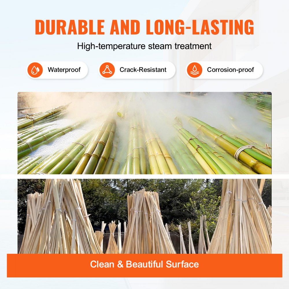 VEVOR Natural Bamboo Fence Privacy Screen, Eco-Friendly Privacy Bamboo Slat Fence, 6 ft H x 13 ft L Decorative Bamboo Screen Panel, for Garden, Backyard, Balcony, Patio, Pool Side
