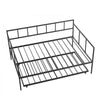 VEVOR Full Size Daybed with Pop Up Trundle Twin Size Metal Day Bed Frame, for Living Room Bedroom Guest Room, Sturdy Metal Design, Space Saving Sofa Bed, 2 Lockable Casters, Easy Assembly, Black