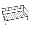 VEVOR Twin Daybed Metal Twin Size Day Bed Frame with Under-Bed Storage, for Living Room Bedroom Guest Room, Space Saving, Heavy-Duty Metal Sofa Bed Support, Easy Assembly, Without Trundle, Black