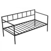 VEVOR Twin Daybed Metal Twin Size Day Bed Frame with Under-Bed Storage, for Living Room Bedroom Guest Room, Space Saving, Heavy-Duty Metal Sofa Bed Support, Easy Assembly, Without Trundle, Black