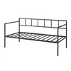 VEVOR Twin Daybed Metal Twin Size Day Bed Frame with Under-Bed Storage, for Living Room Bedroom Guest Room, Space Saving, Heavy-Duty Metal Sofa Bed Support, Easy Assembly, Without Trundle, Black