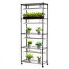 VEVOR DIY Plant Shelf with Grow Lights, 71 in Tall Indoor Plant Stand with Wheels, 192W 5000K Full Spectrum Grow Lights, Heavy Duty Metal Plants Display Rack, Flower Pot Holder for Seed Starting
