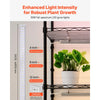 VEVOR Plant Shelf with Grow Light, 6-Tier Indoor Plant Stand, 71in Tall Plants Display Rack with Wheels & 4/9/14H Timer, 150W 3-Color Full Spectrum Grow Lights, Flower Pot Holder for Seed Starting