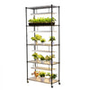 VEVOR Plant Shelf with Grow Light, 5-Tier Indoor Plant Stand, 71 in Tall Plants Display Rack with Wheels & 4/9/14H Timer, 80W T5 LED Full Spectrum Grow Lights, Flower Pot Holder for Seed Starting