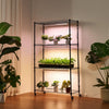 VEVOR Plant Shelf with Grow Light, 4-Tier Indoor Plant Stand, 59in Tall Plants Display Rack with Wheels, 90W 3-Color Full Spectrum Grow Lights, Heavy Duty Metal Flower Pot Holder for Seed Starting