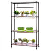 VEVOR Plant Shelf with Grow Light, 4-Tier Indoor Plant Stand, 59in Tall Plants Display Rack with Wheels, 90W 3-Color Full Spectrum Grow Lights, Heavy Duty Metal Flower Pot Holder for Seed Starting