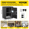 VEVOR Safe Box, 2.1 CU.FT Fingerprint Safe Box for Money with 2 Keys & Digital Keypad, Q235 Steel Safe Box for Storing Cash, Jewelry, Pistols, Documents, Watches in Home & Office & Hotel
