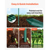 VEVOR Garden Stakes, 50 Pack, 46.06 inch, Plastic Coated Metal Tomato Stakes, Garden Sticks for Plants Support, with Pointed End and Non-Slip Bumps for Growing Climbing Plants, Outdoor Vegetables