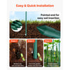 VEVOR Garden Stakes, 50 Pack, 57.28 inch, Plastic Coated Metal Tomato Stakes, Garden Sticks for Plants Support, with Pointed End and Non-Slip Bumps for Growing Climbing Plants, Outdoor Vegetables