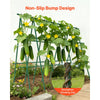 VEVOR Garden Stakes, 50 Pack, 57.28 inch, Plastic Coated Metal Tomato Stakes, Garden Sticks for Plants Support, with Pointed End and Non-Slip Bumps for Growing Climbing Plants, Outdoor Vegetables