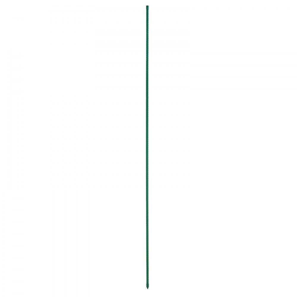 VEVOR Garden Stakes, 50 Pack, 57.28 inch, Plastic Coated Metal Tomato Stakes, Garden Sticks for Plants Support, with Pointed End and Non-Slip Bumps for Growing Climbing Plants, Outdoor Vegetables