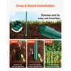 VEVOR Garden Stakes, 50 Pack, 70.87 inch, Plastic Coated Metal Tomato Stakes, Garden Sticks for Plants Support, with Pointed End and Non-Slip Bumps for Growing Climbing Plants, Outdoor Vegetables